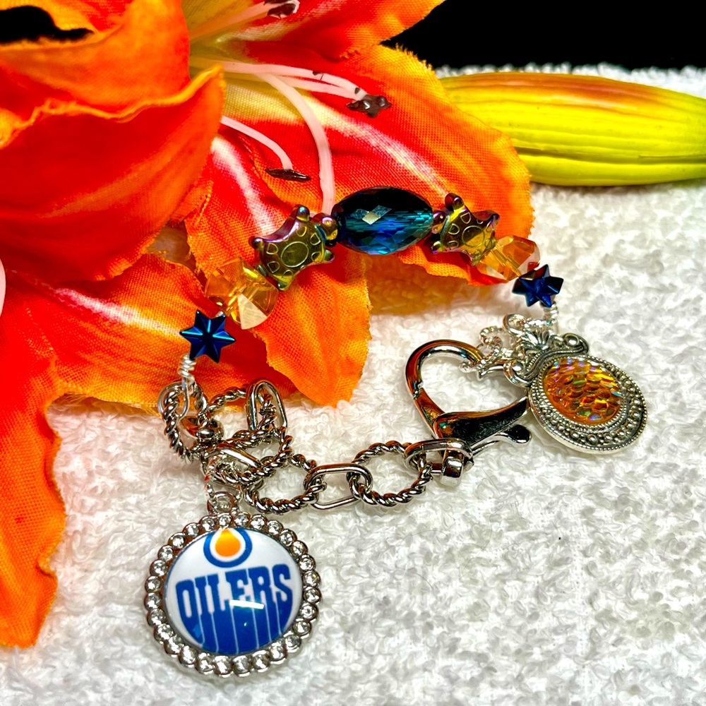 Tribute 2 TURTLE island Chunky Edmonton Oilers bracelet-stainless steel